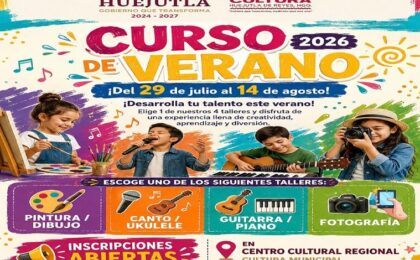 Inician las inscripciones para los cursos de verano 2026 en Huejutla