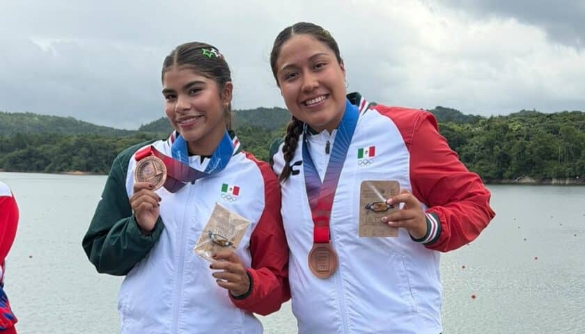 Ximena Aparicio y Cecilia Martínez logran medalla de bronce en canotaje durante Santo Domingo 2026