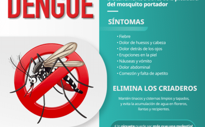 El IMSS en Hidalgo llama a la población a intensificar las medidas de prevención contra el dengue