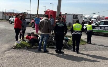 Un motociclista sufre lesiones graves en un accidente en Tizayuca