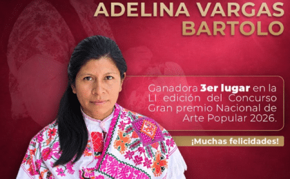 Una artesana de Acaxochitlán se posiciona en tercer lugar en el Gran Premio Nacional de Arte Popular