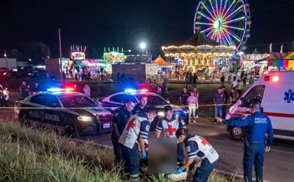 Durante la feria patronal de Tezontepec de Aldama, dos hombres resultan heridos por disparos.
