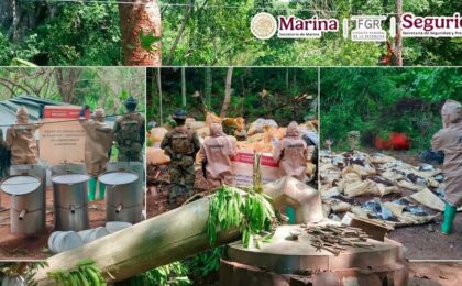 Desmantelan laboratorio de drogas en Sinaloa y confiscann 750 kilos de metanfetamina