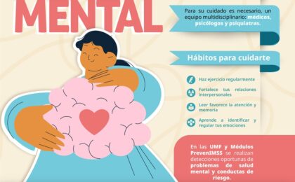 El IMSS en Hidalgo impulsa la adopción de hábitos saludables para mejorar la salud mental.