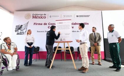 Transformación del fallido megaproyecto en un centro deportivo: se impulsa el Parque Ecológico Lago de Texcoco.