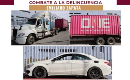 Detienen a sospechoso de asalto y recuperan camión robado tras persecución en Emiliano Zapata