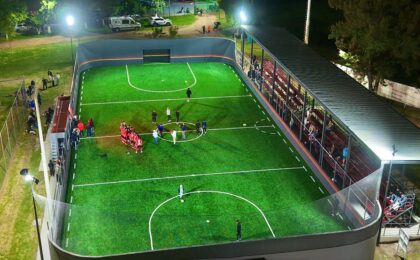 Cristhian Martínez presenta nueva cancha de fútbol 7 en Tula con una inversión de más de 4 mdp
